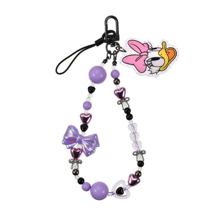 Japan Tokyo Disney Store Daisy Duck Strap Bead Die-Cut Charm Hands-Free Goods