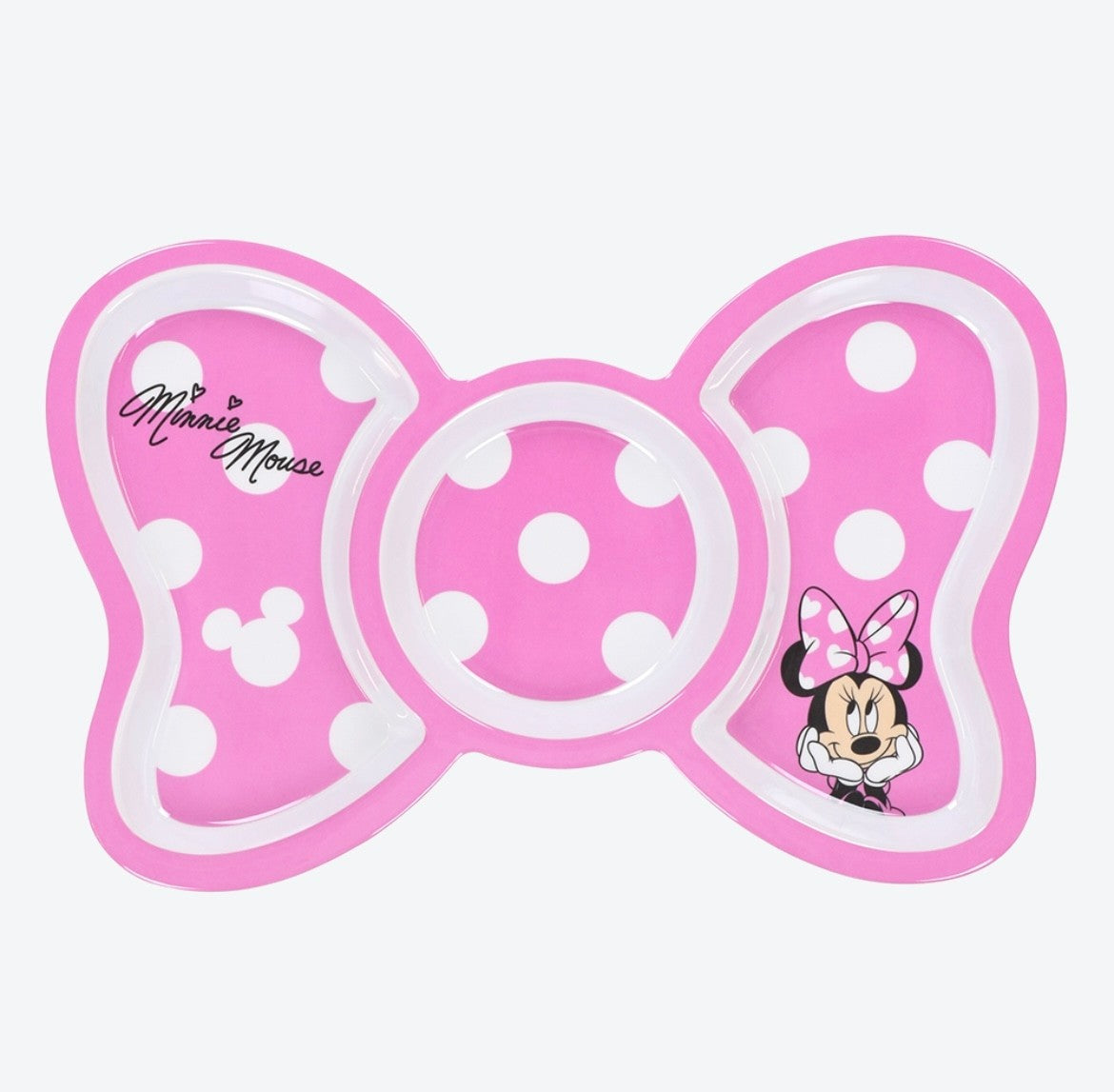 Japan Tokyo Disney Resort Minnie Mouse Tableware Plate Pink Ribbon 2025 Limited