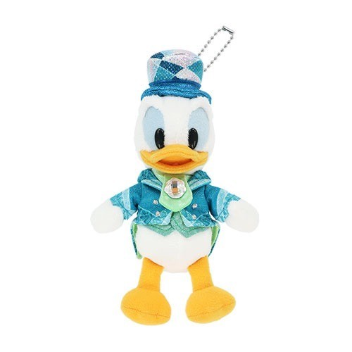 Japan Tokyo Disney Resort Sparkling Jubilee Donald Plush Badge Keychain Sea 25th