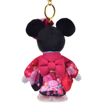 Japan Tokyo Disney Store Minnie Mouse Plush Toy Keychain Kimono 2026