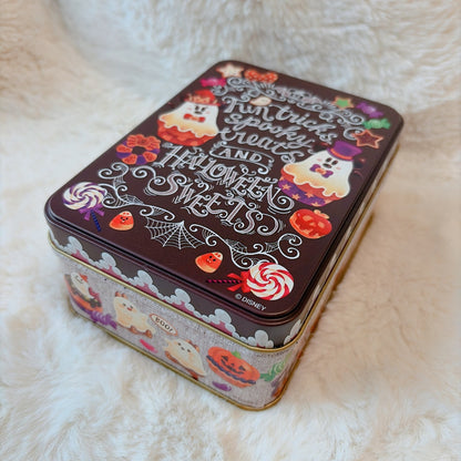 Japan Tokyo Disney Resort Candy Tin Can Halloween Mickey Minnie & Ghost