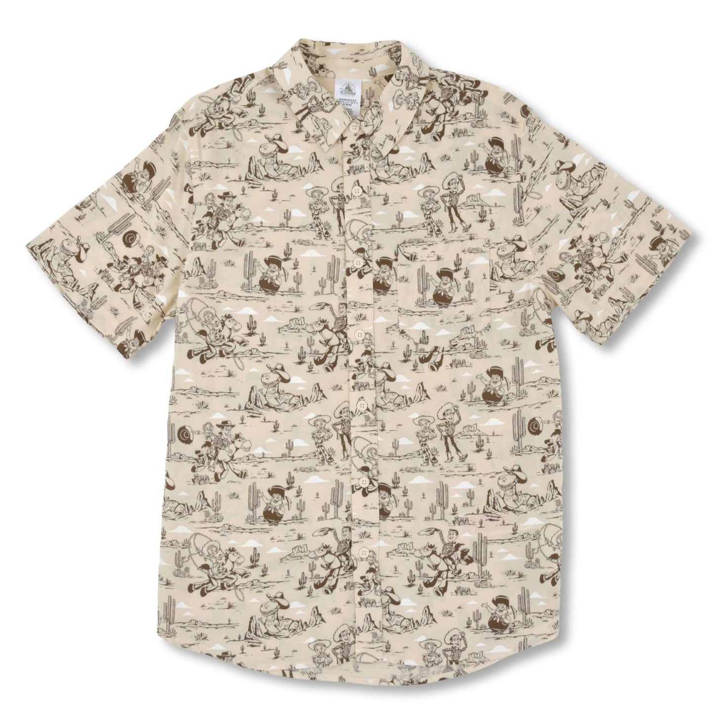 Japan Tokyo Disney Store Toy Story Short-Sleeved Shirt Beige XL Western