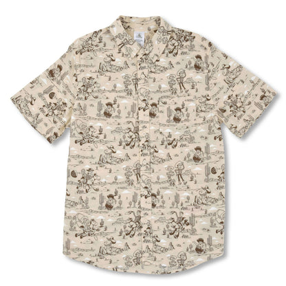 Japan Tokyo Disney Store Toy Story Short-Sleeved Shirt Beige XL Western