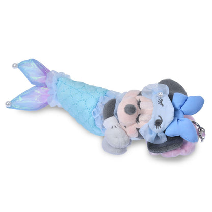 Japan Tokyo Disney Store Minnie Mouse Plush Toy Keychain PAJAMA STYLE