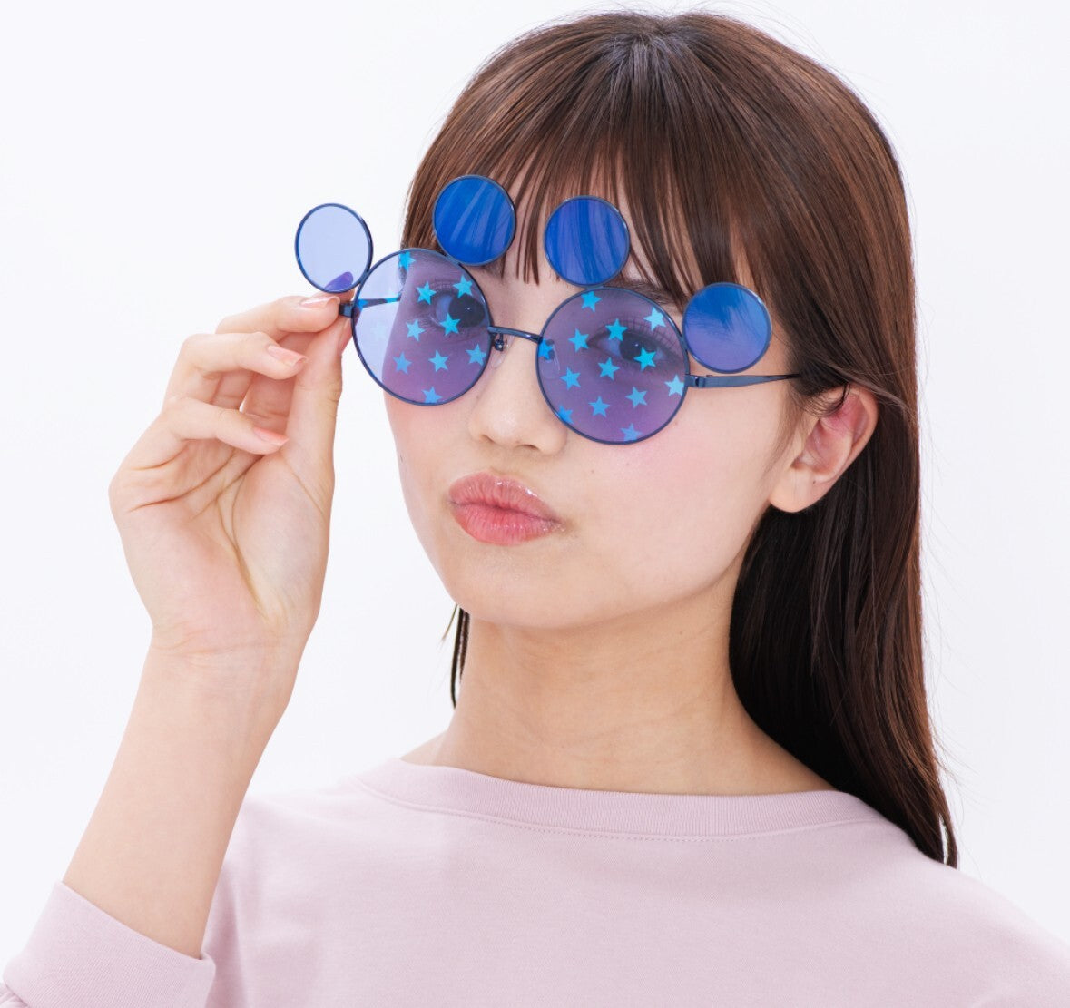 Japan Tokyo Disney Resort Fashion Sun Glasses Mickey STAR Blue