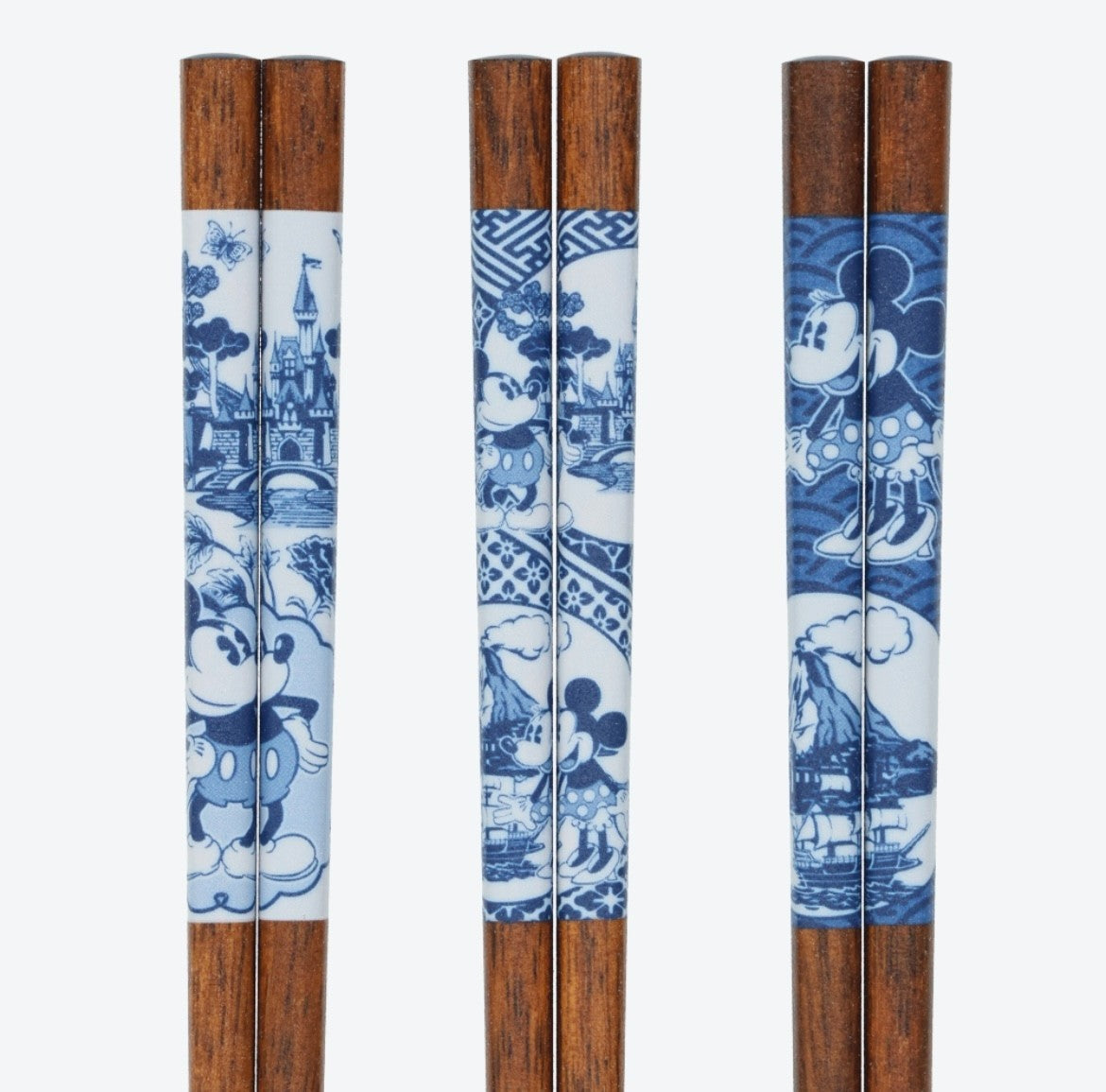 Japan Tokyo Disney Resort Chopsticks Japanese Tableware Mickey Minnie 3 Servings