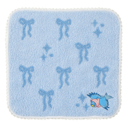 Japan Tokyo Disney Store Blue Bird Mini Towel Cinderella Picot Lace