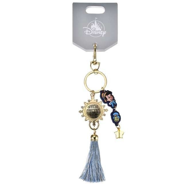 Japan Tokyo Disney Store Pinocchio & Jiminy Cricket Keychain Tassel Fes