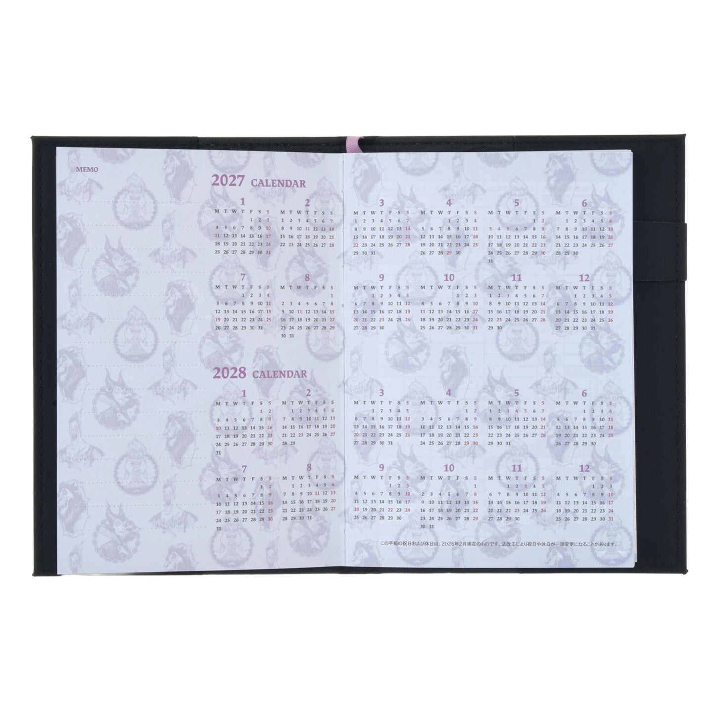 Japan Tokyo Disney Store Villains B6 Planner Schedule Book Diary 2027