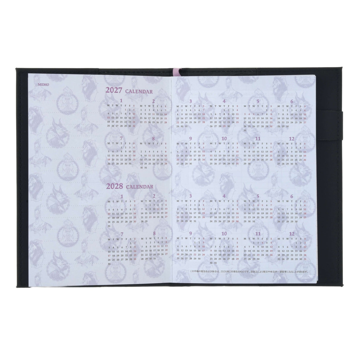 Japan Tokyo Disney Store Villains B6 Planner Schedule Book Diary 2027
