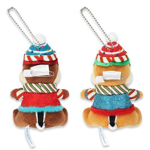 Japan Tokyo Disney Resort Chip and Dale Plush Toy Badge Wonderful Christmas 2025