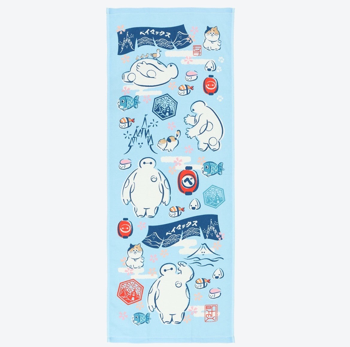 Japan Tokyo Disney Resort Big Hero 6 Baymax Face Towel Japanese Pattern 2026