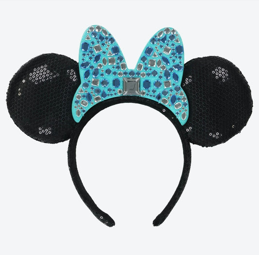 Japan Tokyo Disney Resort Minnie Mouse Free Blue Headband Ears Cap Limited 2026