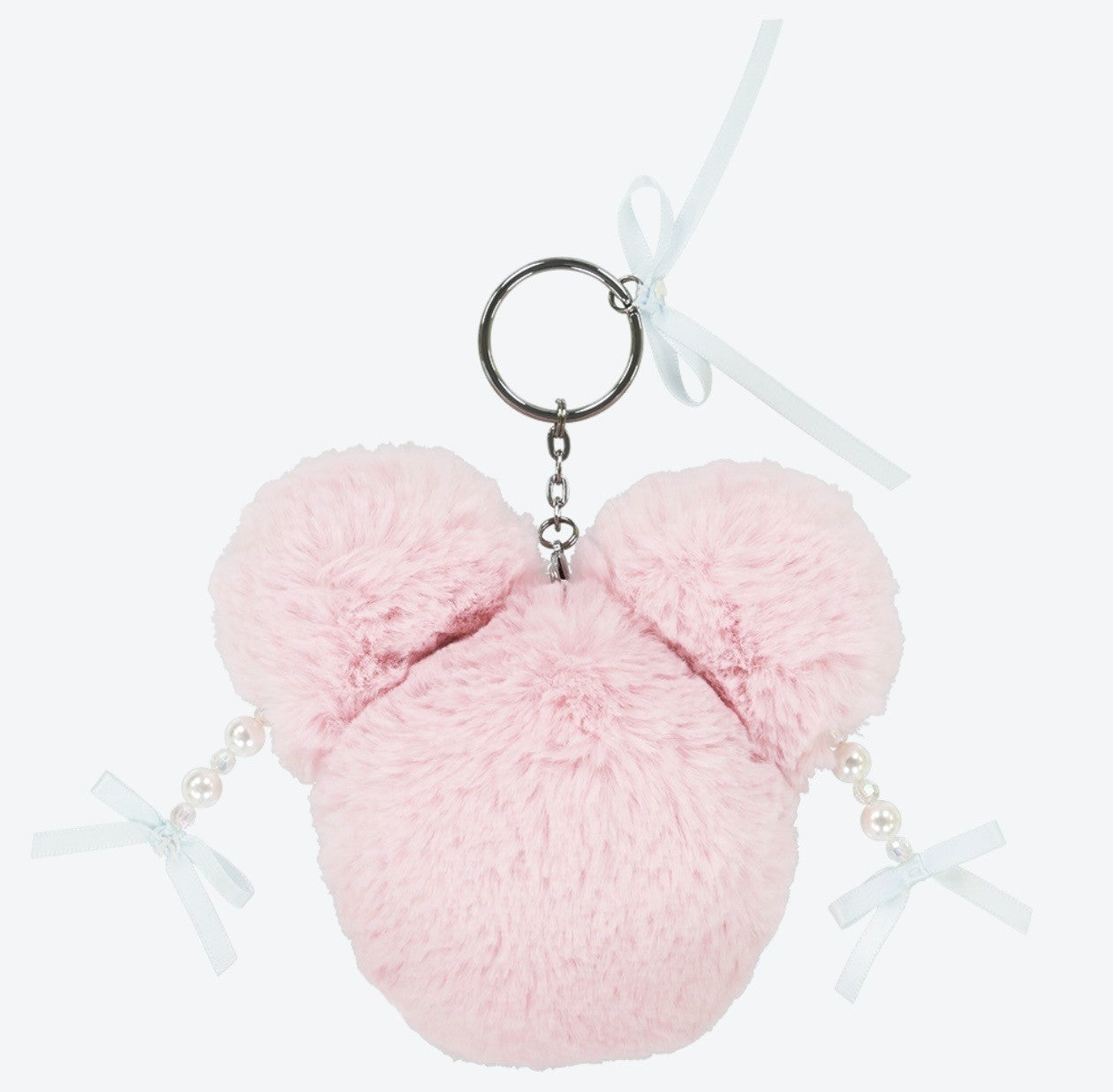 Japan Tokyo Disney Resort Minnie Mouse Keychain Keyring Ribbon Pink 2026