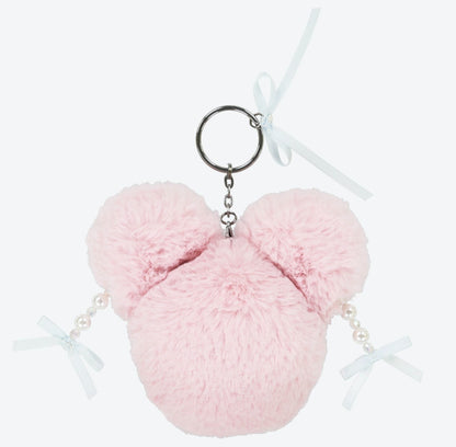 Japan Tokyo Disney Resort Minnie Mouse Keychain Keyring Ribbon Pink 2026