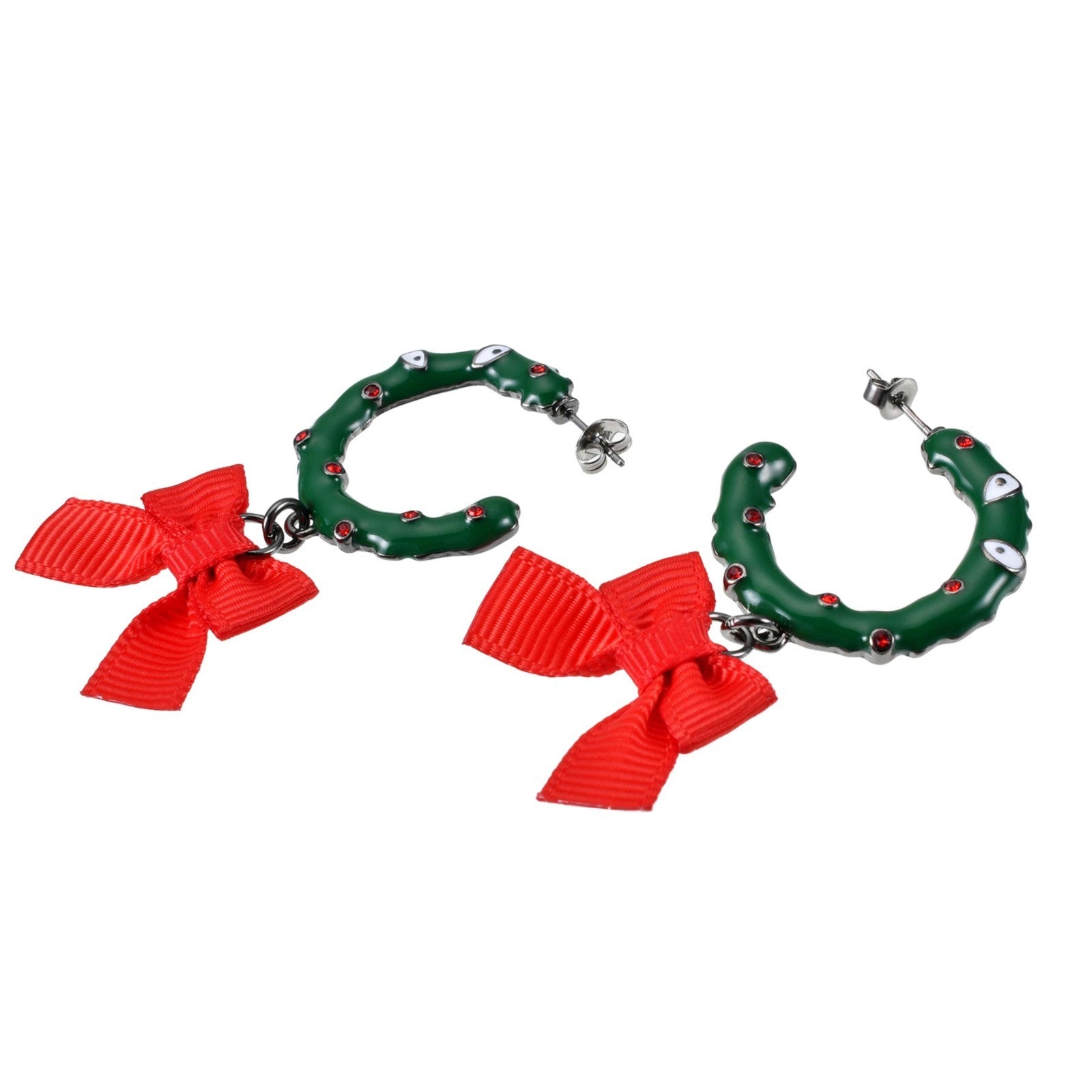 Japan Tokyo Disney Store Wreath Earrings Tim Burton Nightmare Before Christmas