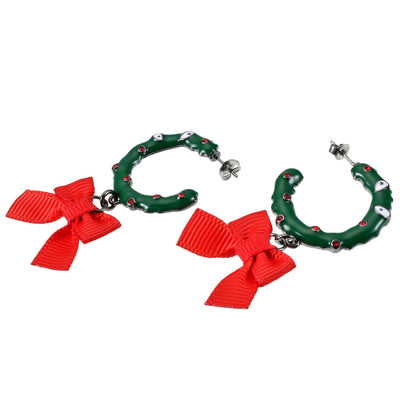 Japan Tokyo Disney Store Wreath Earrings Tim Burton Nightmare Before Christmas