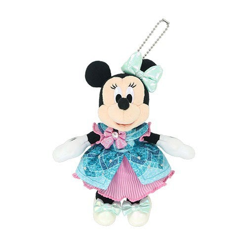 Japan Tokyo Disney Resort Sparkling Jubilee Minnie Mouse Plush Keychain 25th