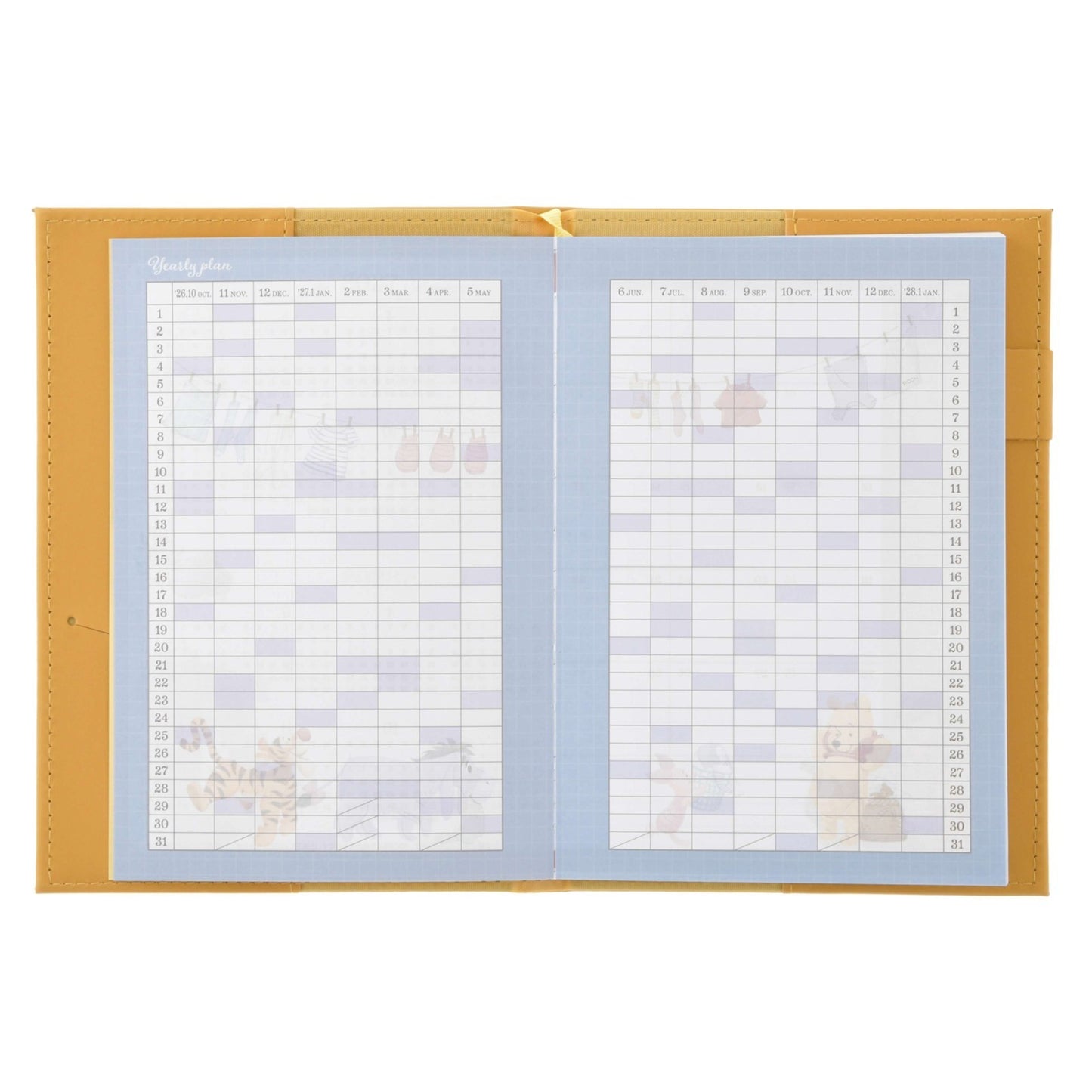 Japan Tokyo Disney Store Winnie the Pooh B6 Planner Schedule Book Diary 2027