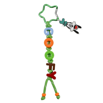 Japan Tokyo Disney Store Goofy Keychain with Name Beads Fes