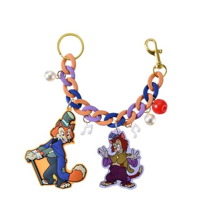 Japan Tokyo Disney Store Honest John Gideon Keychain Jingling Colorful Keychain