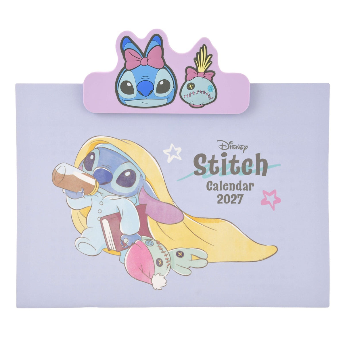 Japan Tokyo Disney Store Stitch Scrump Wall CALENDAR & ORGANIZER 2027 with Clip