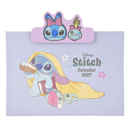 Japan Tokyo Disney Store Stitch Scrump Wall CALENDAR & ORGANIZER 2027 with Clip