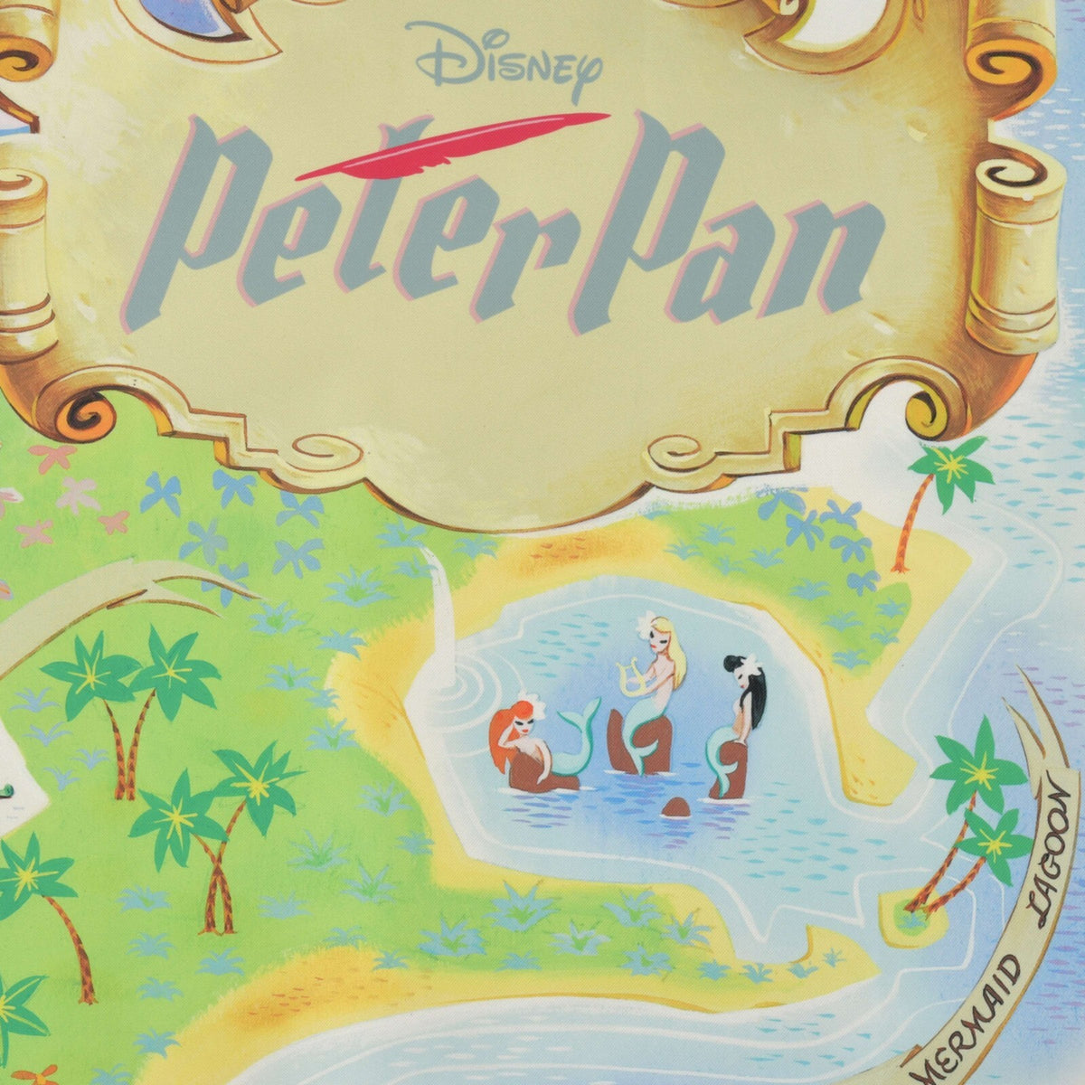 Japan Tokyo Disney Store Peter Pan Picnic Sheet S Pouch Map Compact