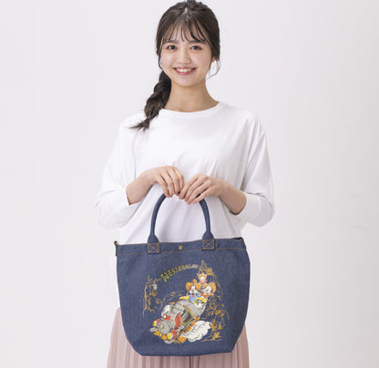 Japan Tokyo Disney Resort Big Thunder Mountain Mickey Donald Goofy Tote Bag