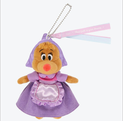 Japan Tokyo Disney Resort Cinderella Susie & Perla Plush Keychain