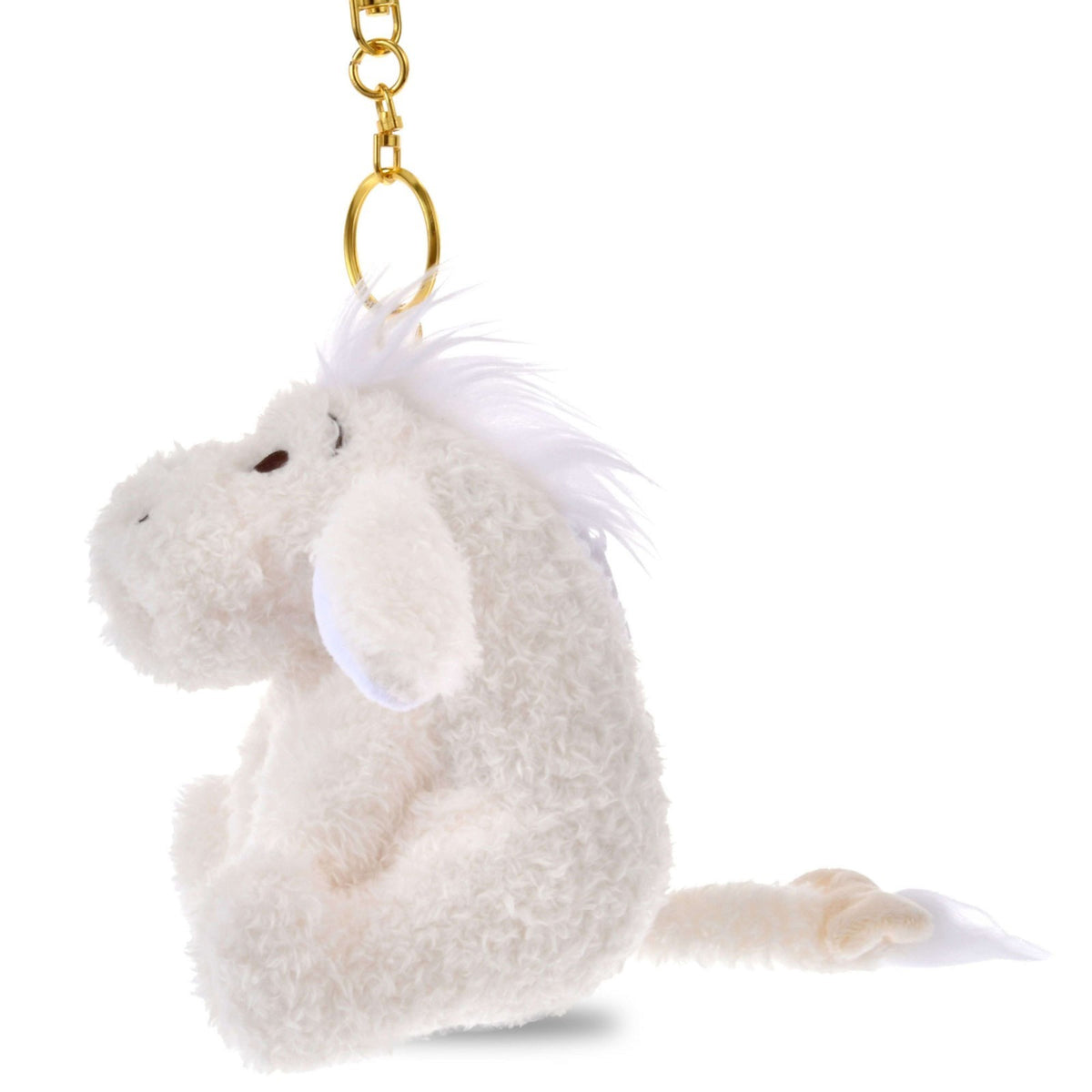 Japan Tokyo Disney Store Eeyore Reversible Plush Keychain WHITE POOH Christmas