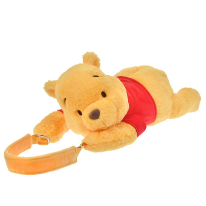 Japan Tokyo Disney Store Pooh Tissue Box Cover with Carabiner Hanging Type