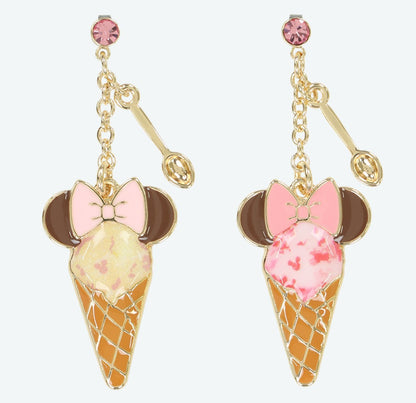 Japan Tokyo Disney Resort Ice cream cone Drop earrings limited