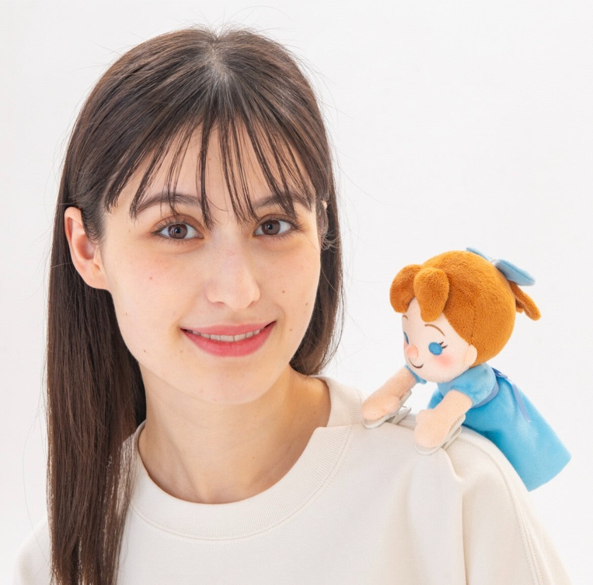 Japan Tokyo Disney Resort Peter Pan Wendy Plush Shoulder Clip Keychain