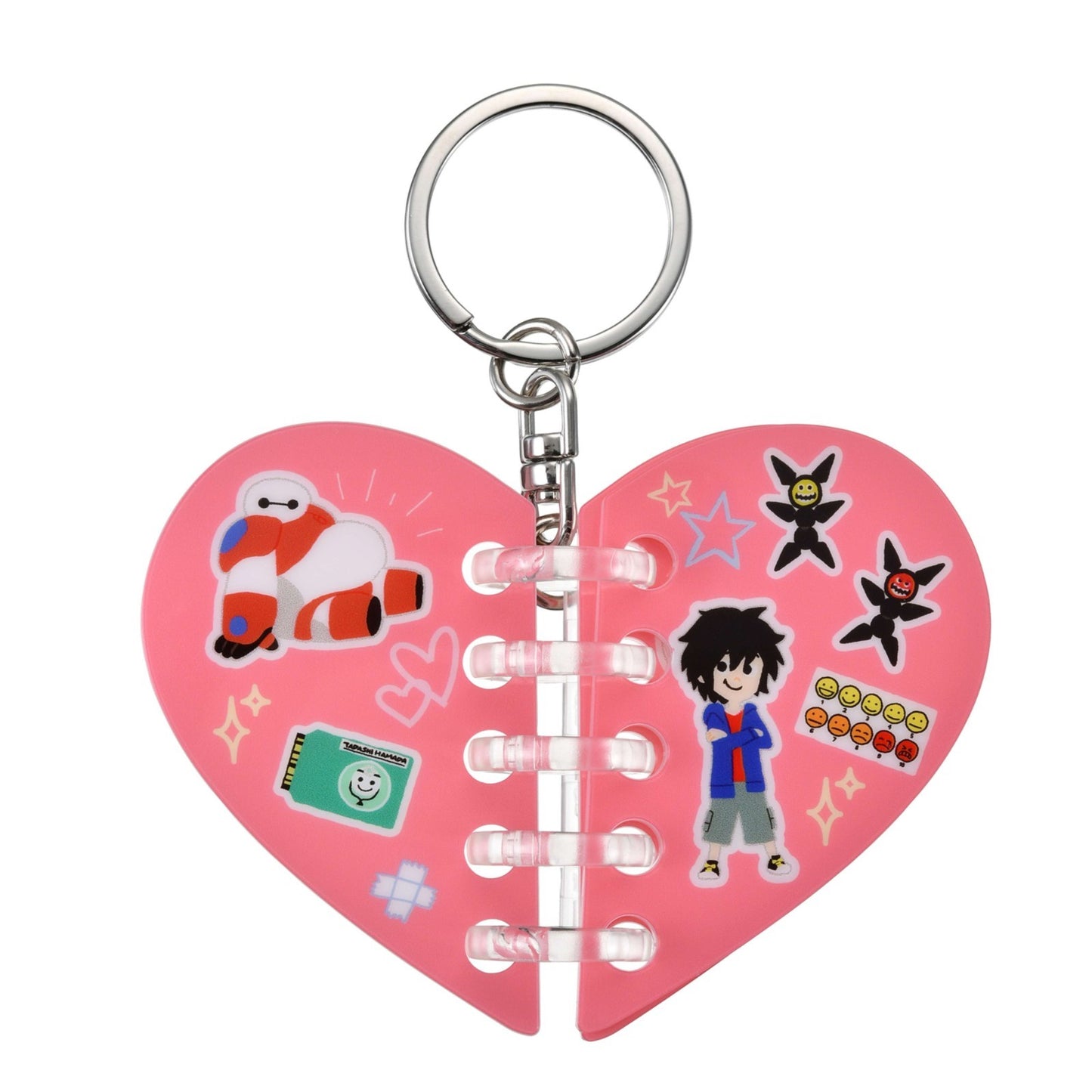 Japan Tokyo Disney Store Baymax Keychain Loose-leaf Style Keychain Fes