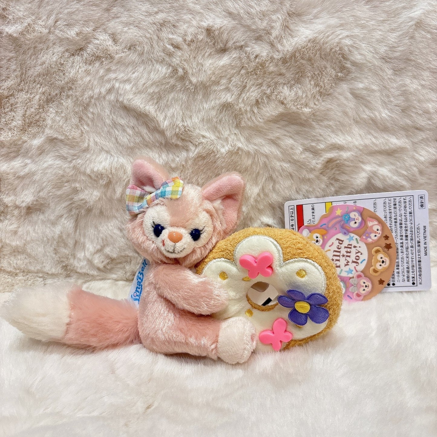 Japan Tokyo Disney Resort Lina belle Plush Toy Badge Donut Duffy 20th 2025