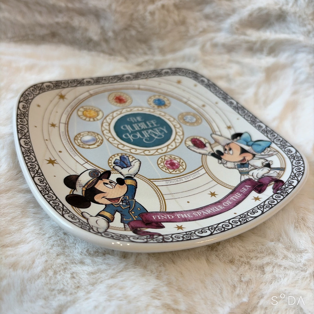 Japan Tokyo Disney Resort Mickey Minnie Sea 25th Souvenir Plate Jubilee
