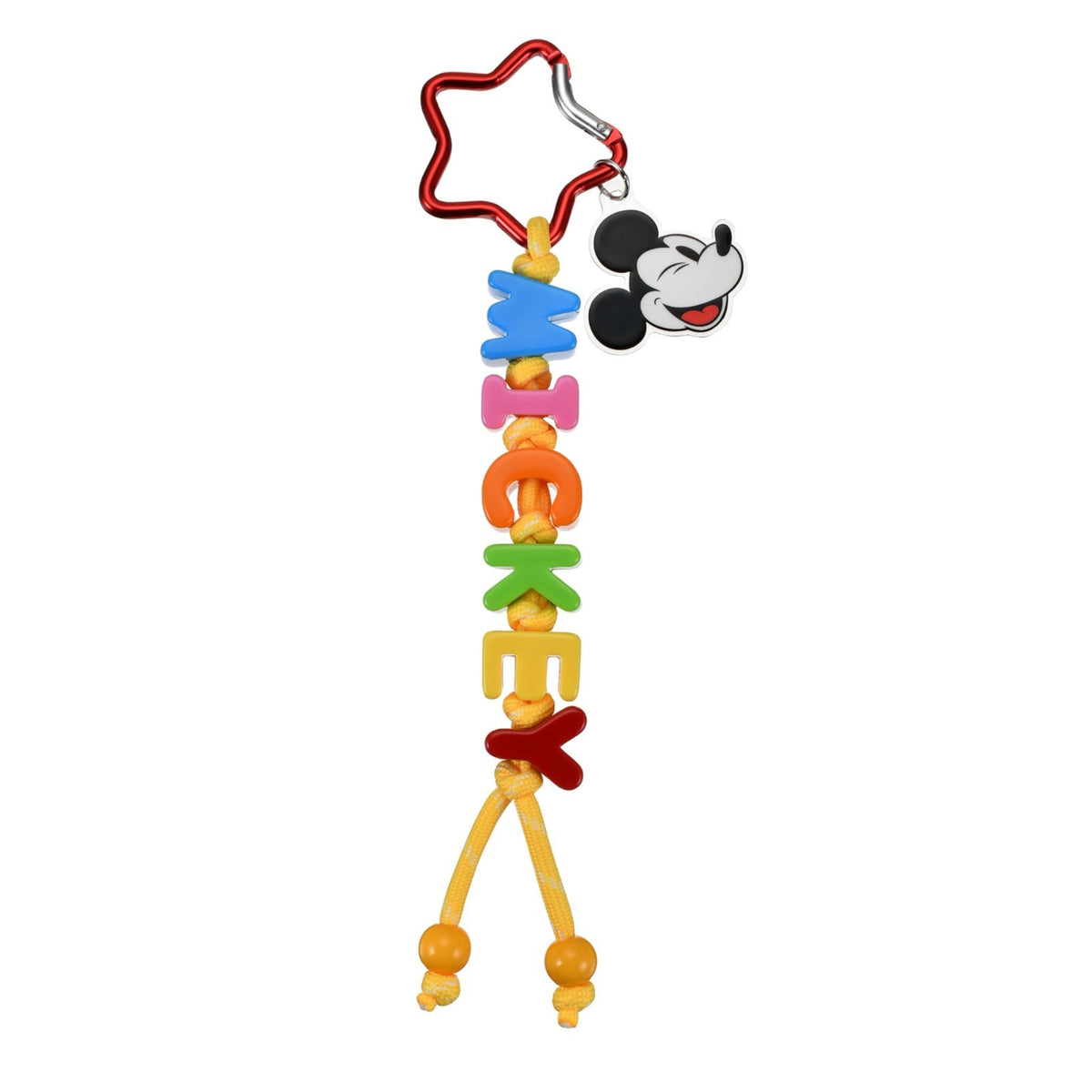 Japan Tokyo Disney Store Mickey Mouse Keychain with Name Beads Fes