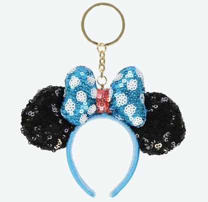 Japan Tokyo Disney Resort Ears Minnie Ribbon Headband Keychain