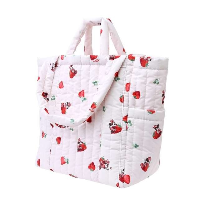 Japan Tokyo Disney Store Minnie Mouse Mother's Tote Bag Strawberry Hug