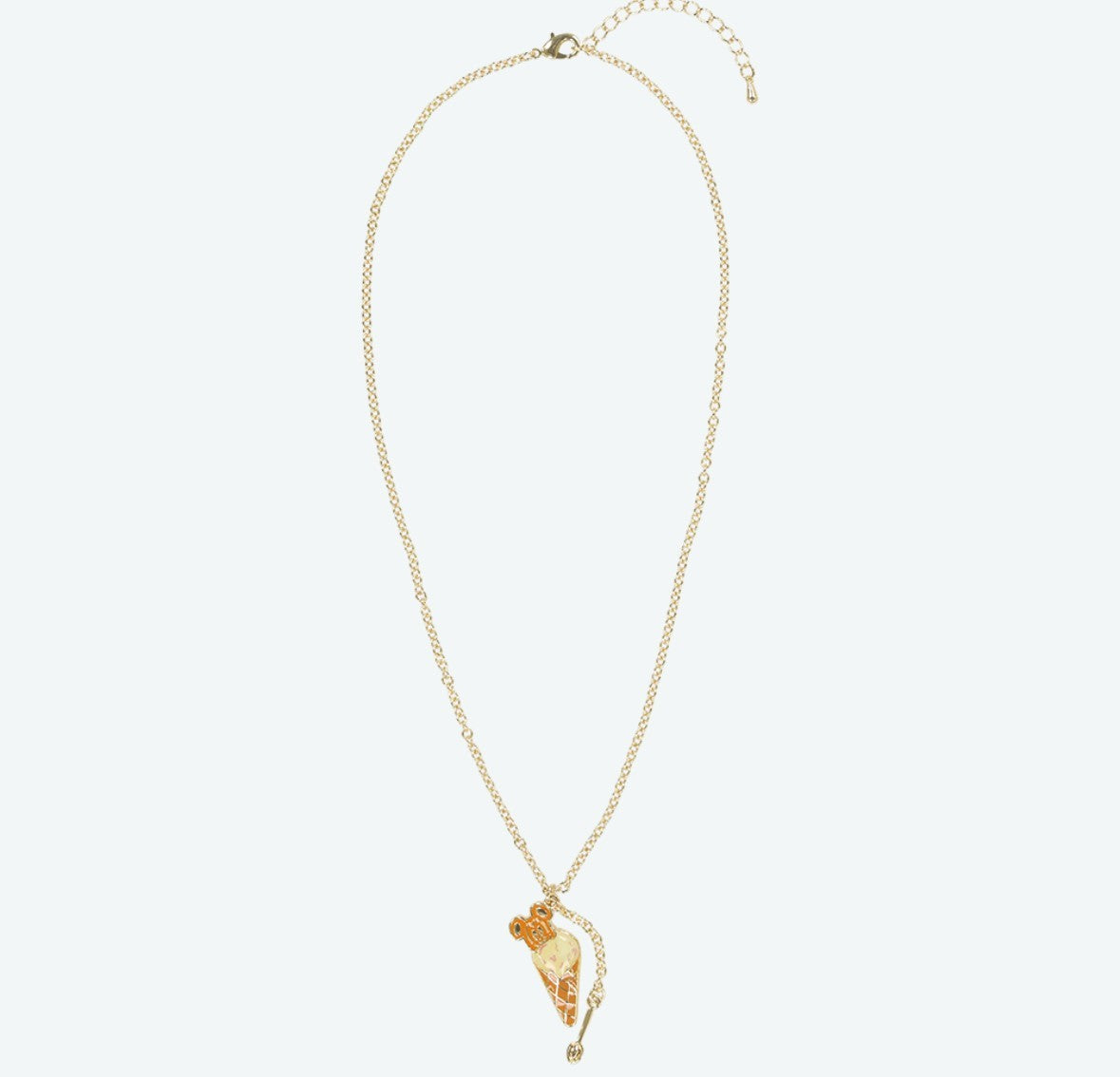 Japan Tokyo Disney Resort Ice cream cone Pendant necklace limited Mickey Waffle