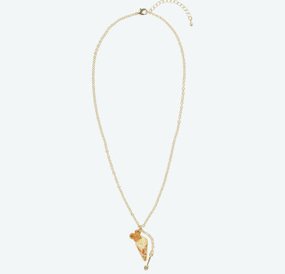 Japan Tokyo Disney Resort Ice cream cone Pendant necklace limited Mickey Waffle