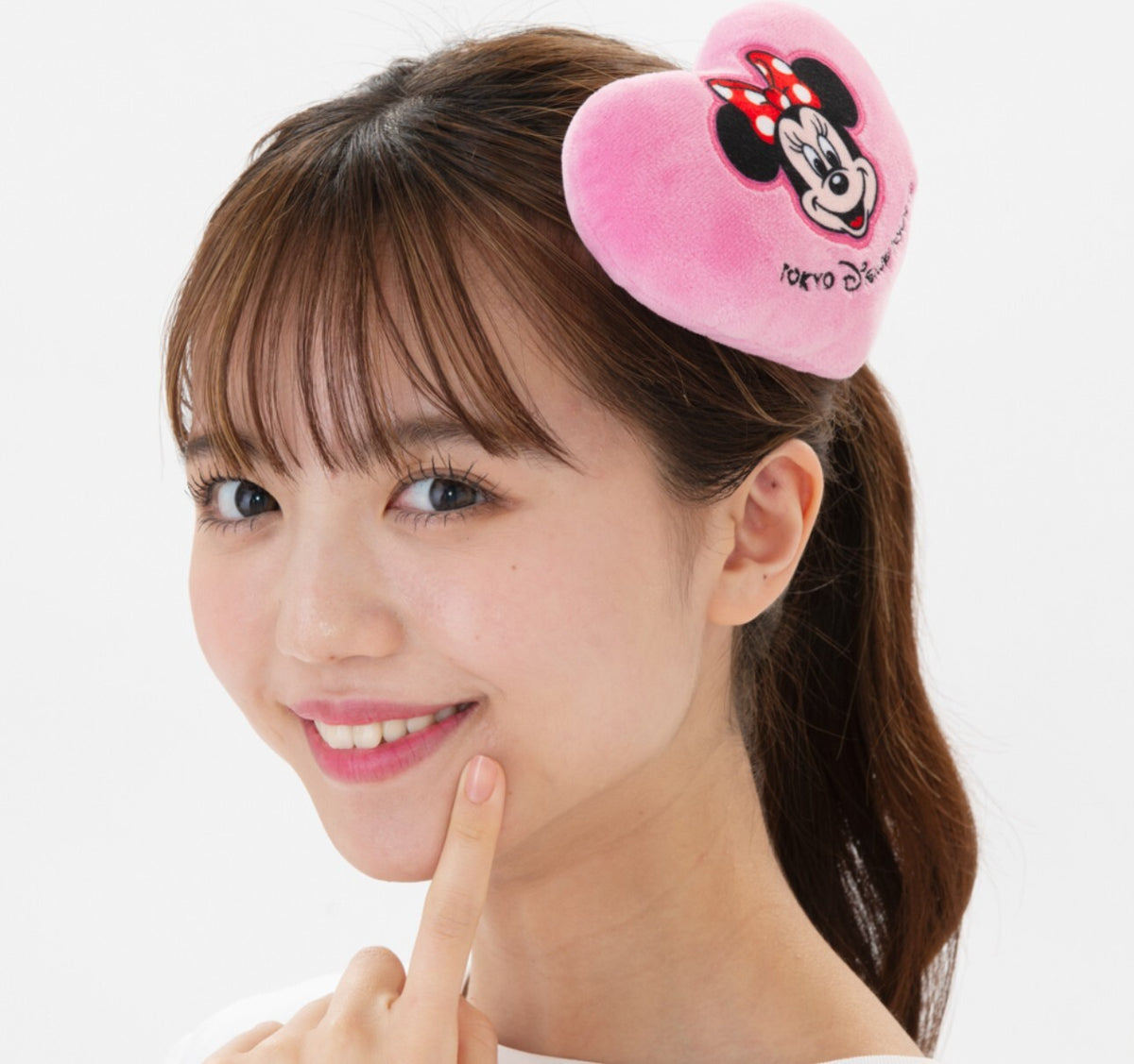Japan Tokyo Disney Resort Retro Heart Hair Accessory Minnie Headband Pink