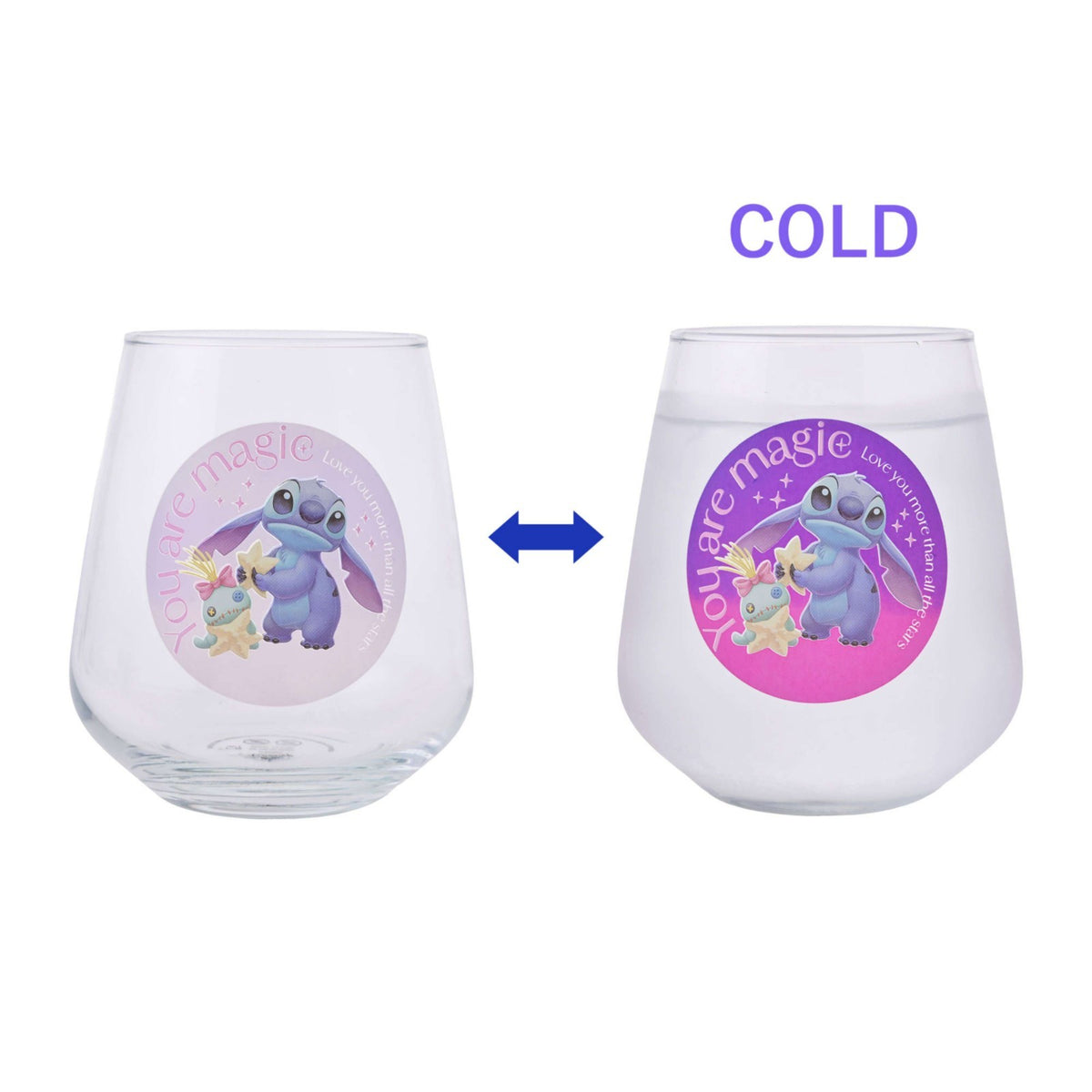 Japan Tokyo Disney Store Stitch & Scrump Glasses Color Change Day Collection