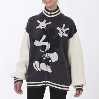 Japan Tokyo Disney Store Mickey Knit Blouson XL The Skeleton Dance Haunted House
