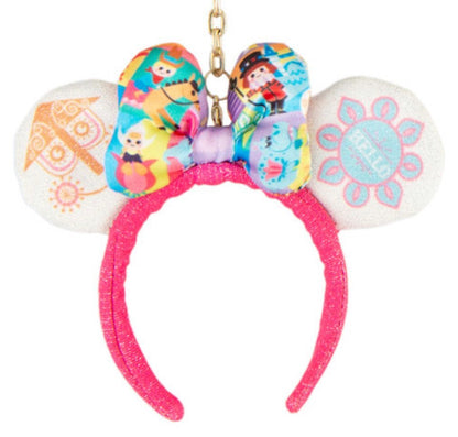 Japan Tokyo Disney Resort Sequin Headband Ears nuiMOs Keychain Small World