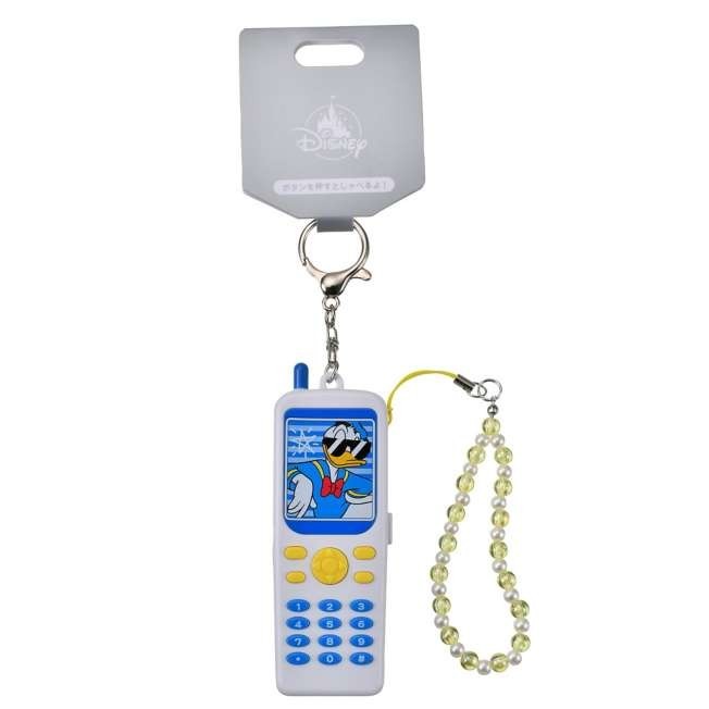 Japan Tokyo Disney Store Donald Duck Keychain Mobile Phones Talking & Light-Up