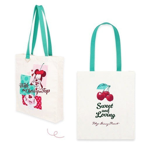 Japan Tokyo Disney Resort Tote Bag With the Cherry on Top Minnie