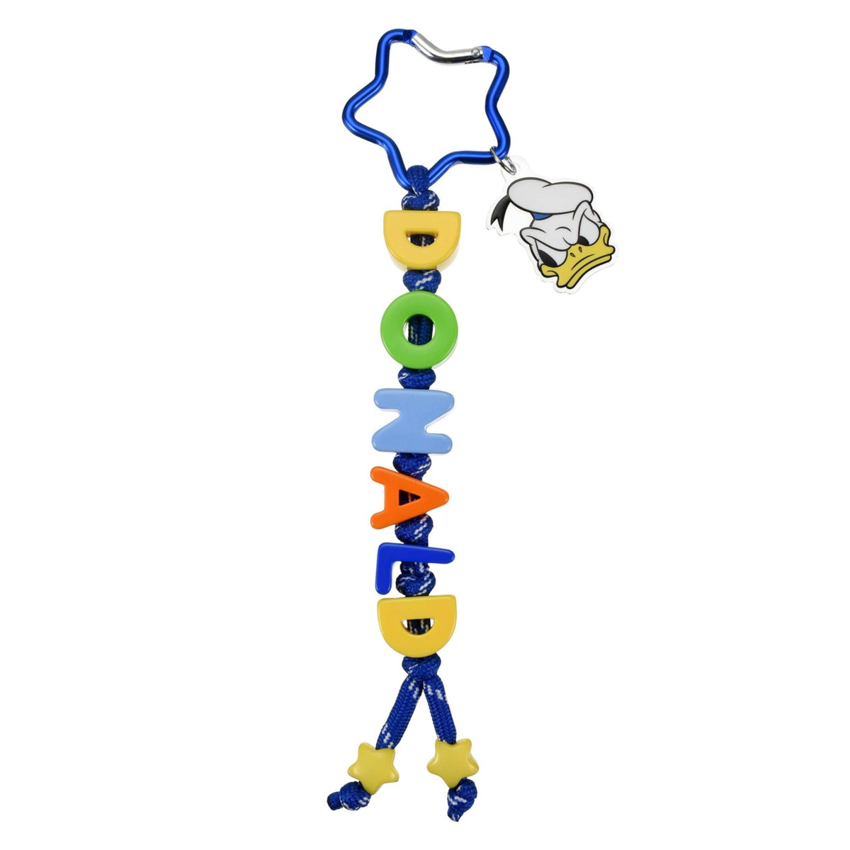 Japan Tokyo Disney Store Donald Duck Keychain with Name Beads Fes
