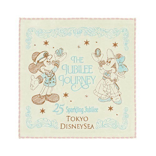 Japan Tokyo Disney Resort Mickey Mouse Mini Towel Sea 25th